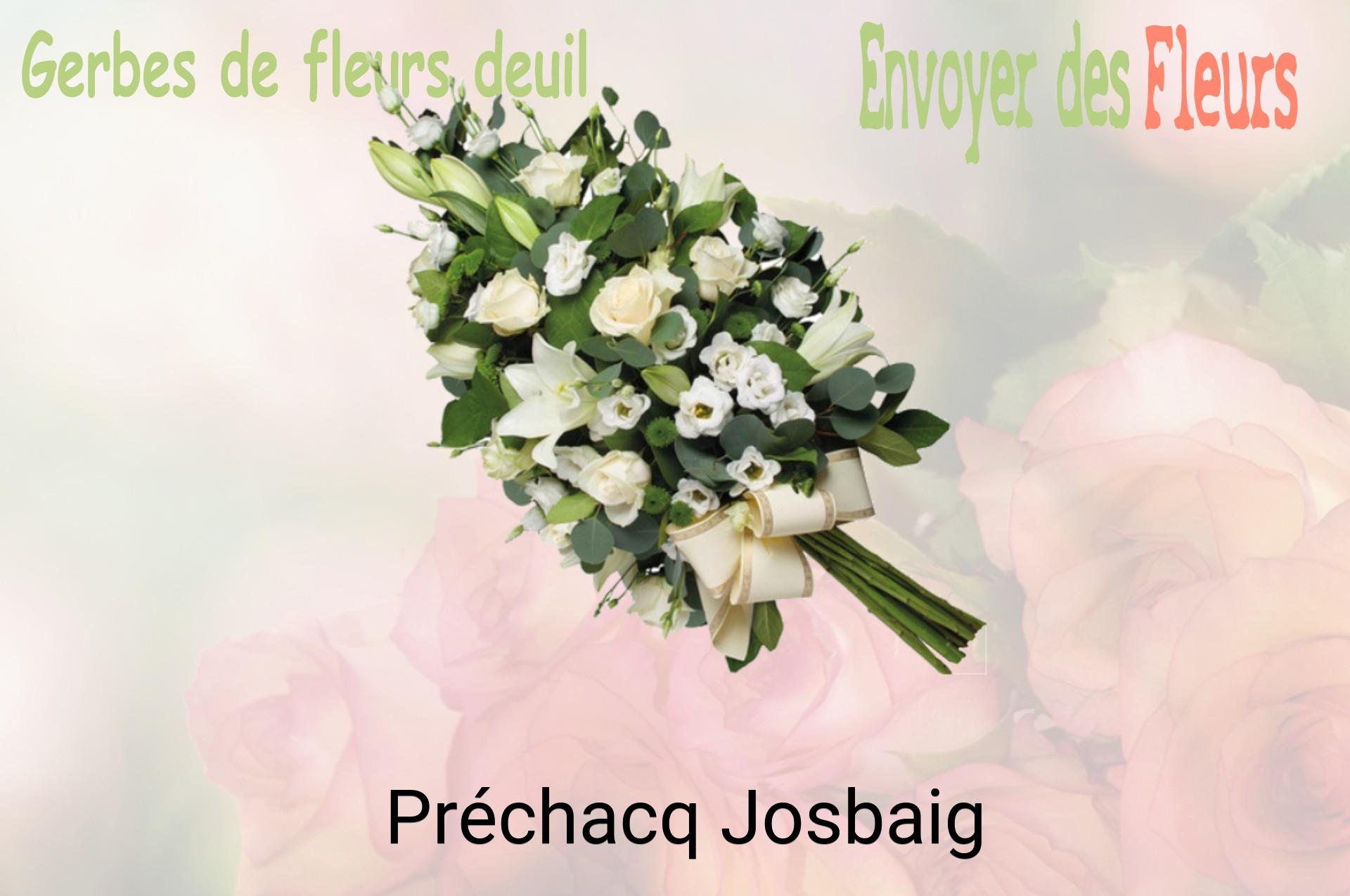 Gerbe de fleurs de deuil livrée à Préchacq-Josbaig